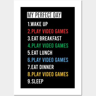 Perfect Day Gamer Gifts for Teen Boys - Video Games Men Posters and Art